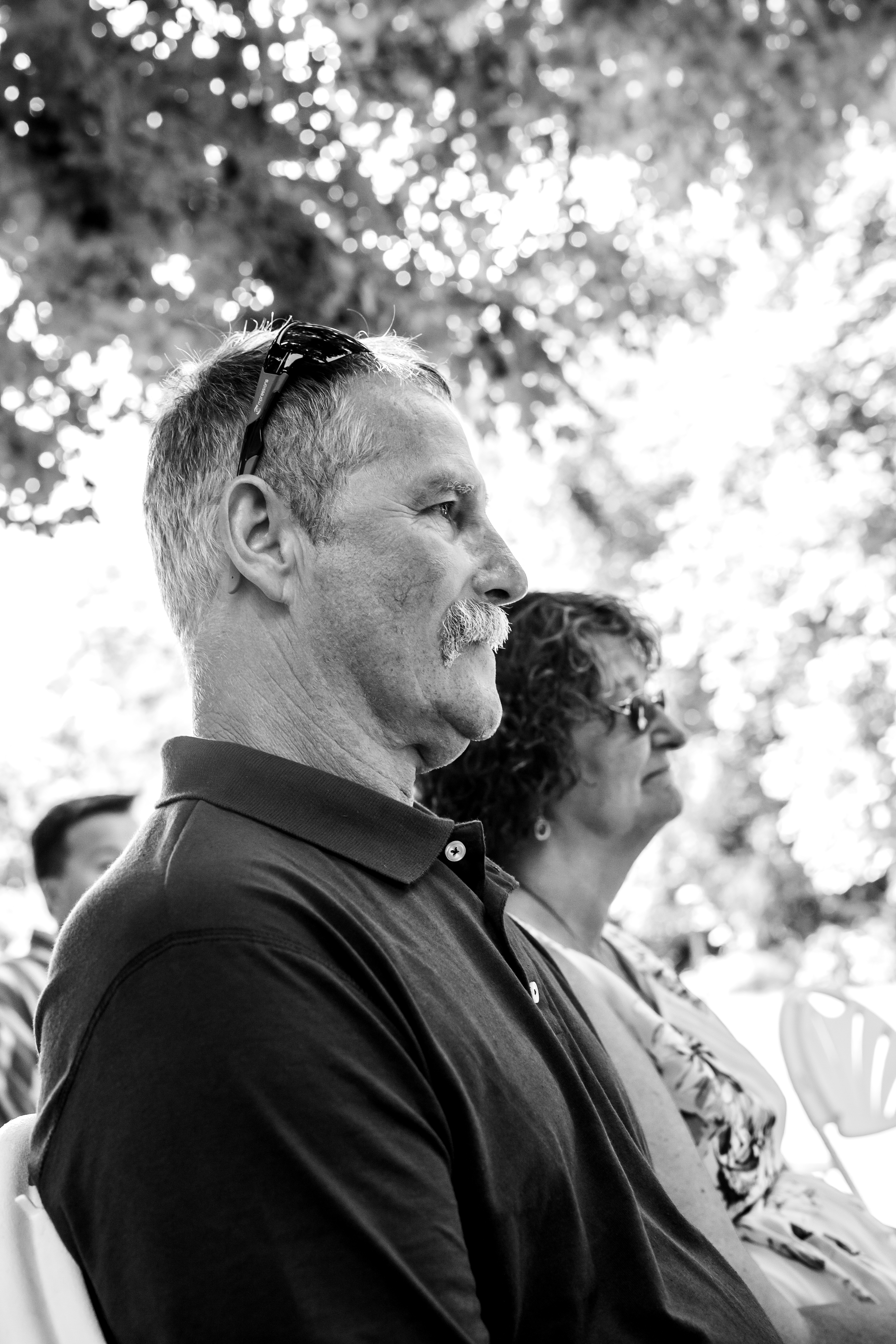 Family watching the ceremony