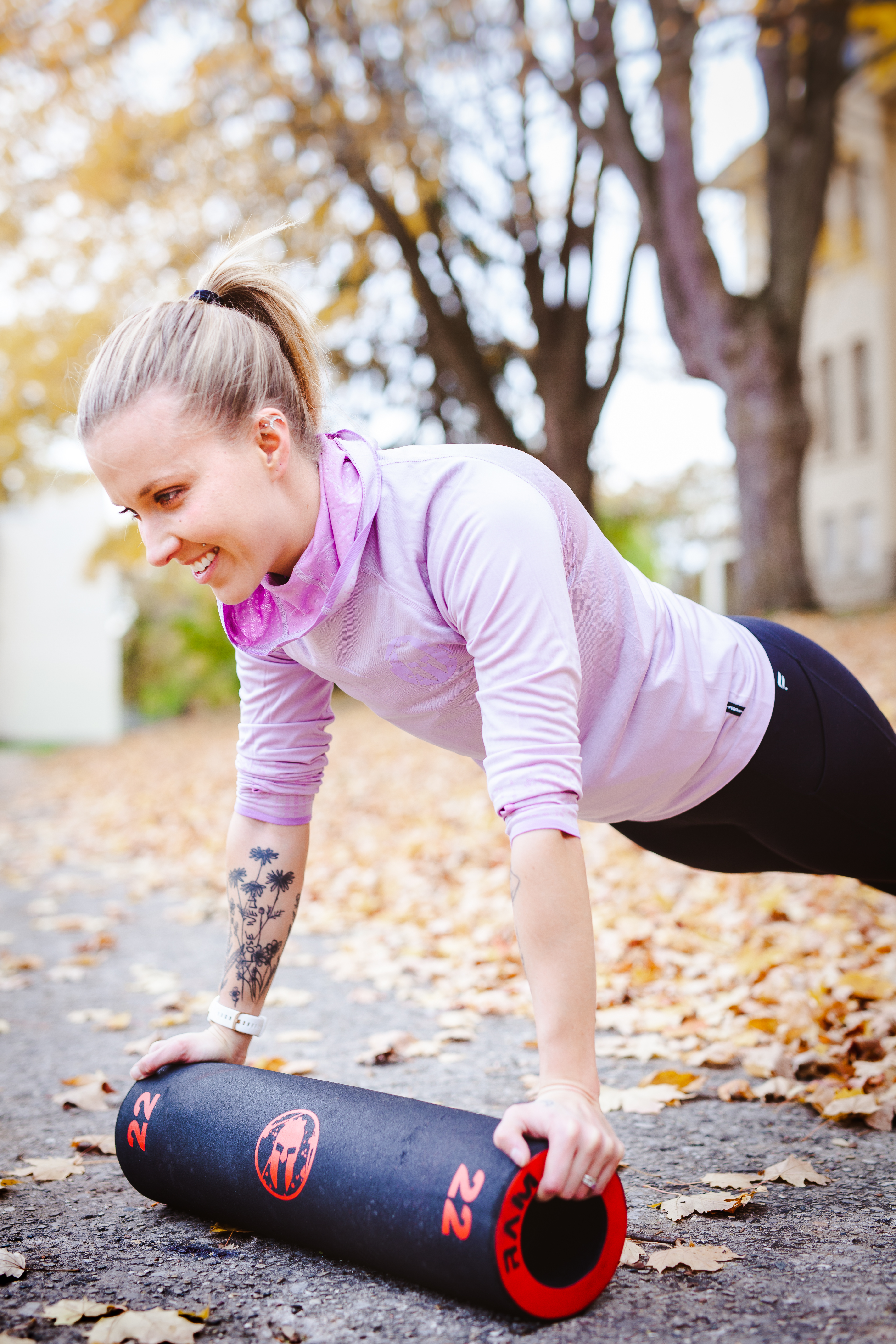 Woman in workout pose