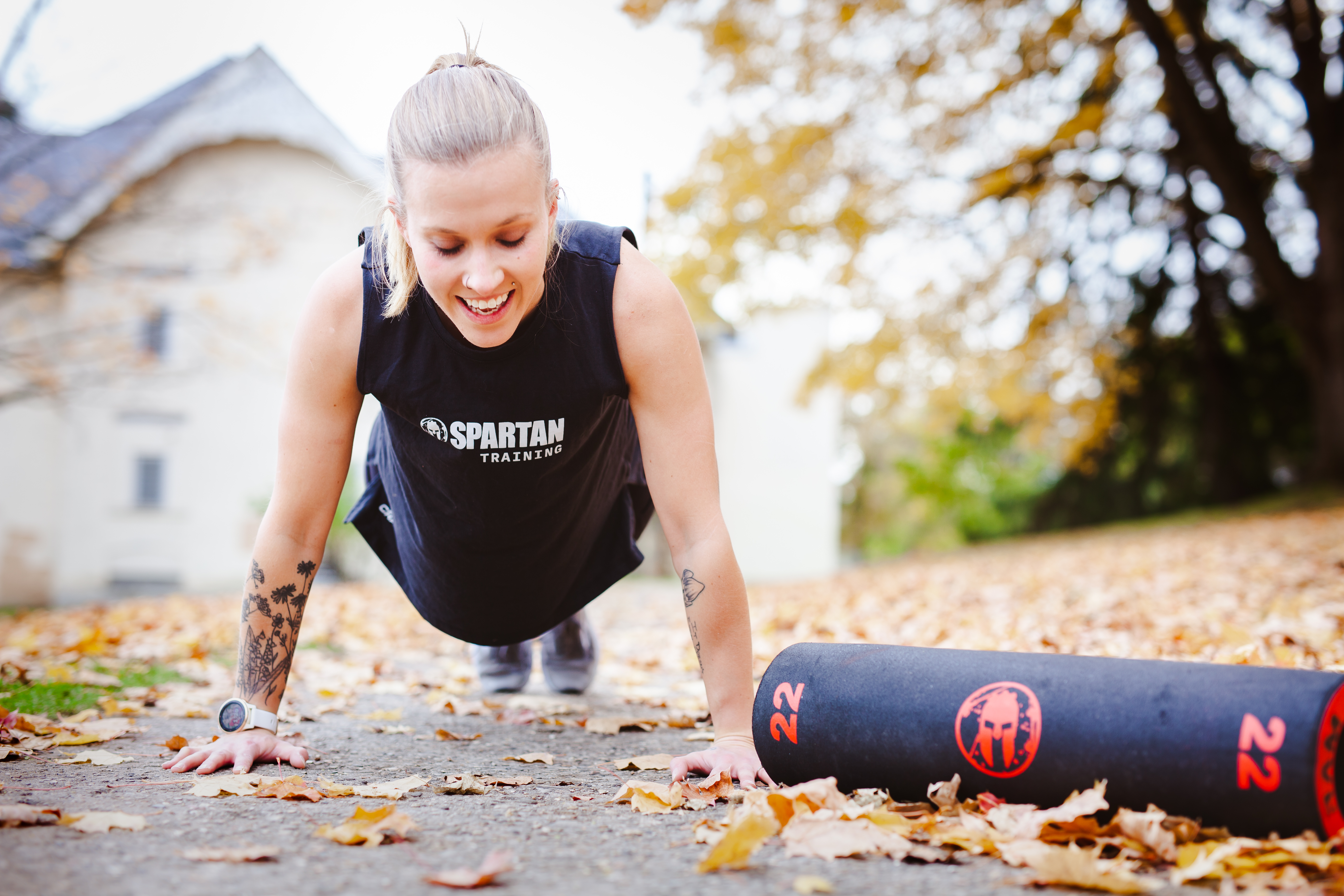 Woman doing a pushup