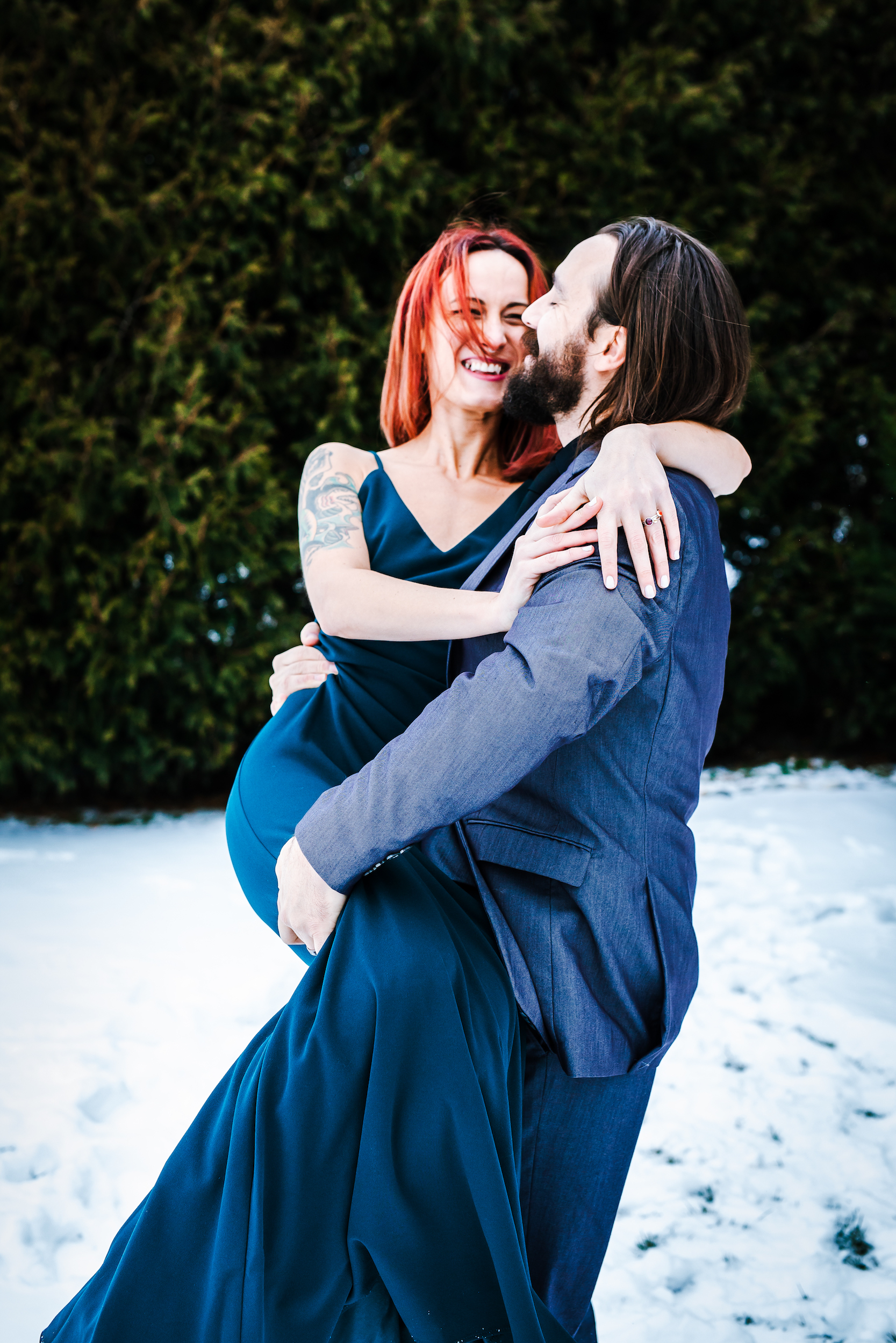 Happy couple embracing